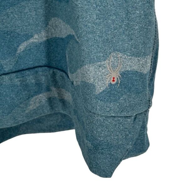 Spyder Camo Hoodie Pullover Long Sleeve Top Blue Large - Picture 7 of 9